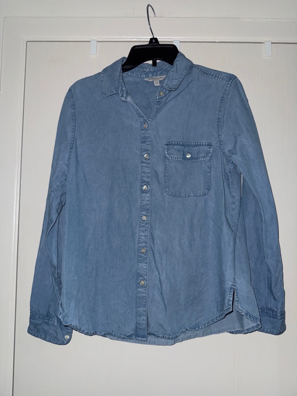 Lucky Brand Light Blue Denim Button-Down Shirt